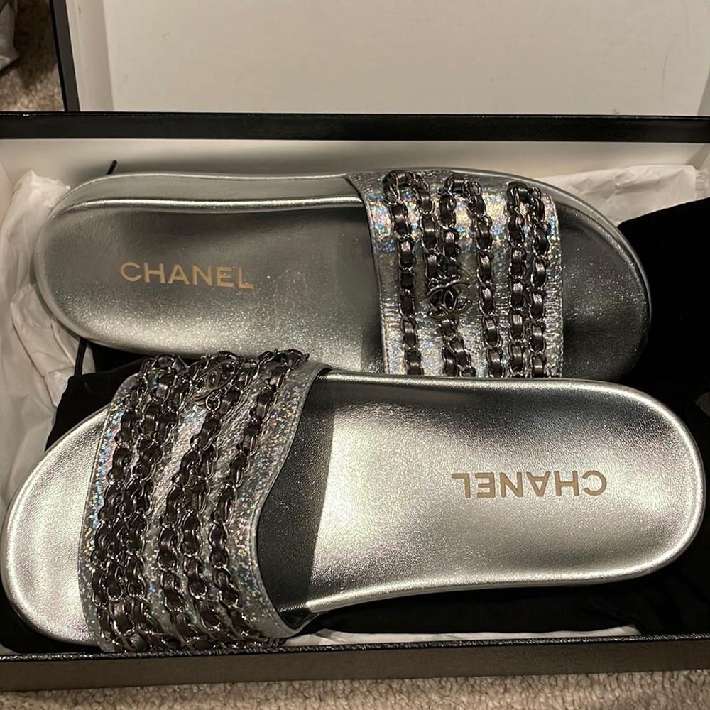 CHANEL hologram sandals